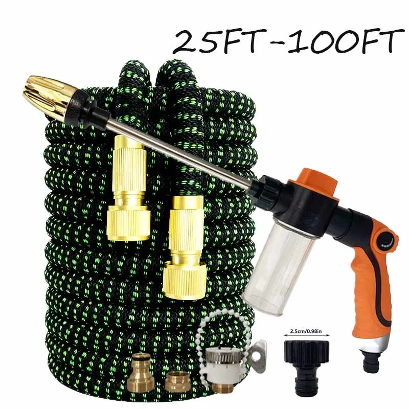 Expandable Garden Hoses And High-Pressure Water Guns Are Used For Irrigation, Car Washing, And Other Purposes In Garden Farms
Expandable Garden Hoses And High-Pressure Water Guns Are Used For Irrigation, Car Washing, And Other Purposes In Garden Farms 