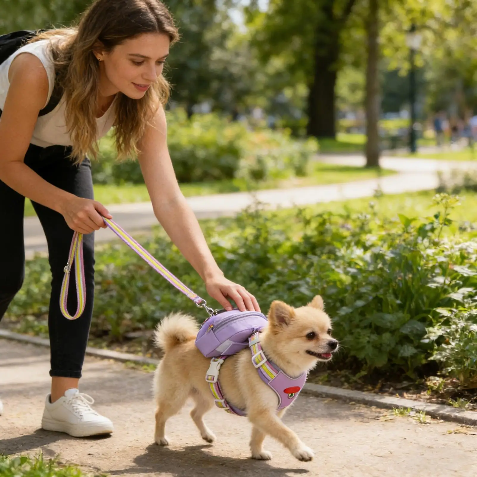 Шлейка для собак без натяжения с ручкой, комплект шлейки и поводка для щенков и собак мелких, средних и крупных пород, для прогулок на улице
Шлейка для собак без натяжения с ручкой, комплект шлейки и поводка для щенков и собак мелких, средних и крупных пород, для прогулок на улице