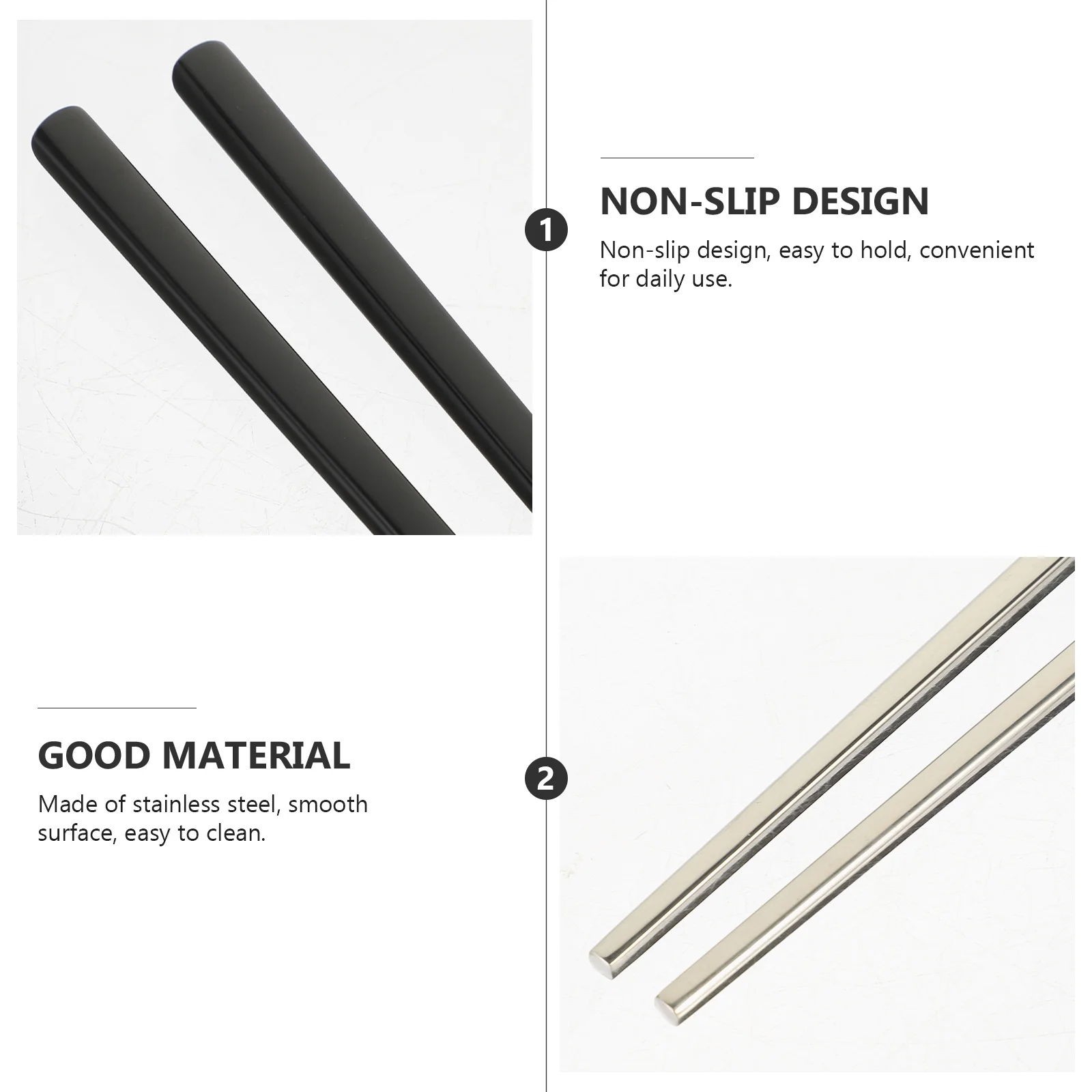 Anti-Slip Heat-Resistant Stainless Steel Chopsticks Lightweight Reusable Metal Chopsticks Set For Kitchen Camping Dining
Anti-Slip Heat-Resistant Stainless Steel Chopsticks Lightweight Reusable Metal Chopsticks Set For Kitchen Camping Dining