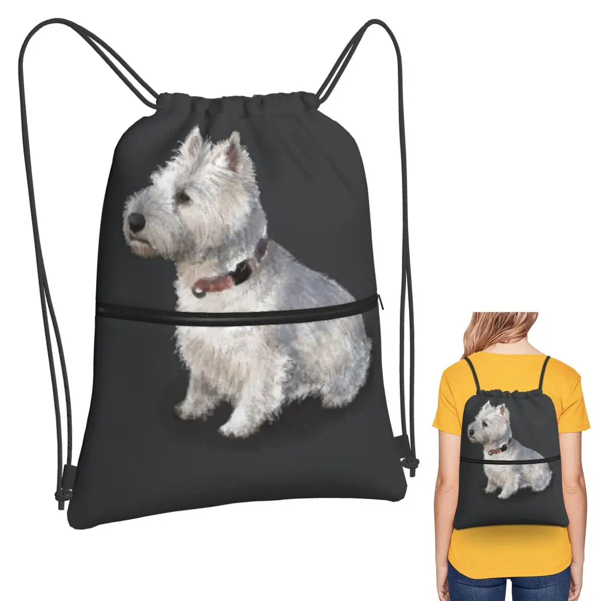 Рюкзаки West Highland Terrier, портативные сумки на шнурке, сумки для хранения, сумки для книг, сумки для мужчин и женщин, школьные сумки
Рюкзаки West Highland Terrier, портативные сумки на шнурке, сумки для хранения, сумки для книг, сумки для мужчин и женщин, школьные сумки