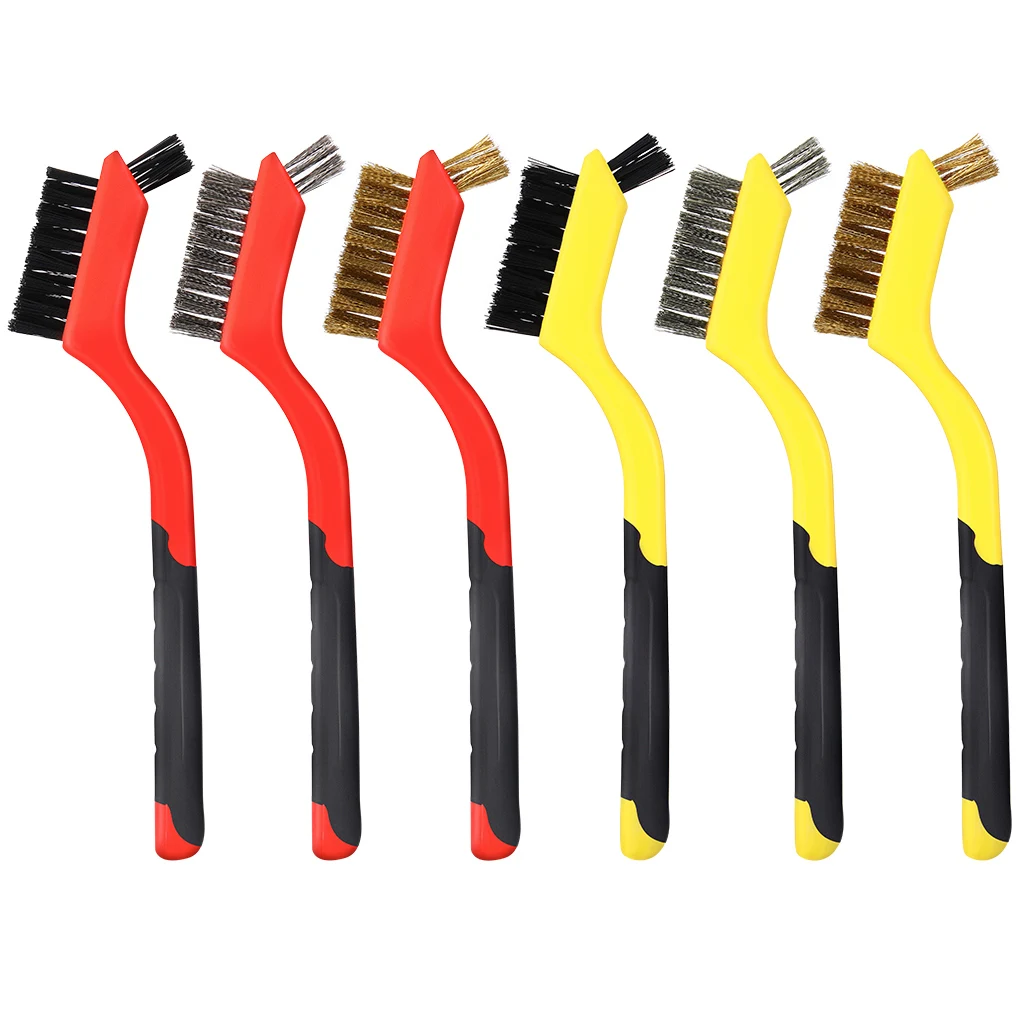 6pcs Cleaning Brushes Curved Handle Scrubbing Brushes Stainless Steel/Copper/Nylon Wire Dirt Removing Tools
6pcs Cleaning Brushes Curved Handle Scrubbing Brushes Stainless Steel/Copper/Nylon Wire Dirt Removing Tools