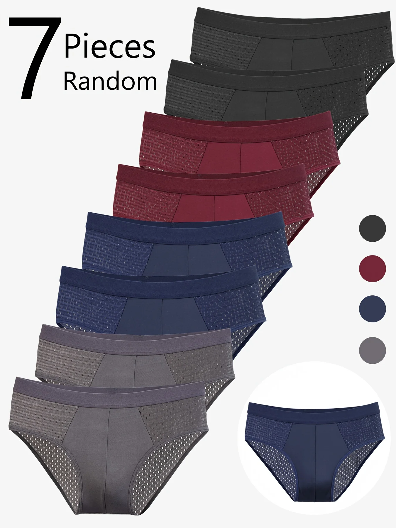 7Pcs Random Men Underwear Male Thin Breathable Triangle Panties for Men's Ice Silk Briefs Mesh Sexy Soft Men Underpant
7Pcs Random Men Underwear Male Thin Breathable Triangle Panties for Men's Ice Silk Briefs Mesh Sexy Soft Men Underpant