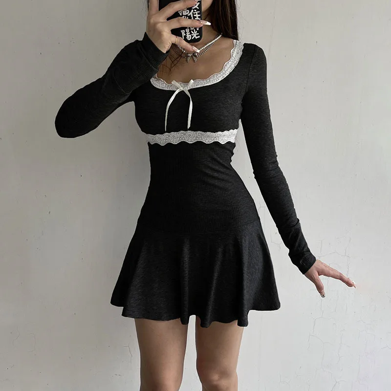 A-LINE Mini Dresses Women New 2024 Autumn Fashion Lady Sexy Lace Slim Elegant Dress Long Sleeves Pullover Female Casual Clothing
A-LINE Mini Dresses Women New 2024 Autumn Fashion Lady Sexy Lace Slim Elegant Dress Long Sleeves Pullover Female Casual Clothing