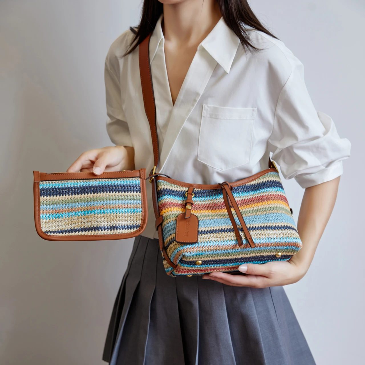 2 Set Straw Shoulder Bag For Women 2025 New Summer Colorful Woven Handbag Fashion Beach Crossbody Bags Small Bucket Sac A Main
2 Set Straw Shoulder Bag For Women 2025 New Summer Colorful Woven Handbag Fashion Beach Crossbody Bags Small Bucket Sac A Main