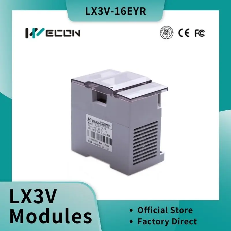 16-канальный модуль расширения релейного выхода Wecon LX3V-16EYR
16-канальный модуль расширения релейного выхода Wecon LX3V-16EYR