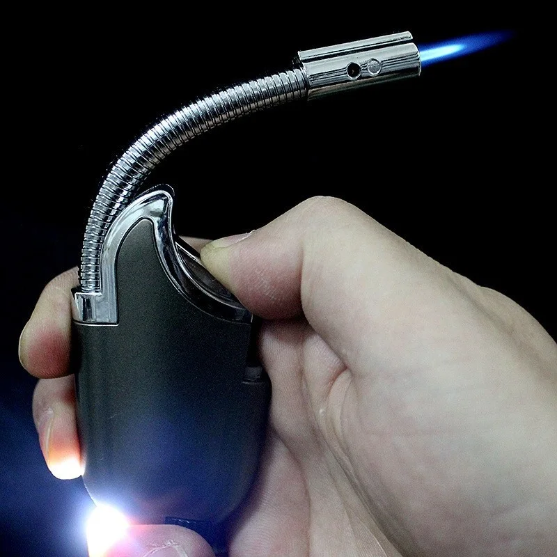 Windproof Flexible Cigar Butane Lighter Spray Gun Portable Jet Lighter Kitchen Outdoor Blue Flame Torch Gas Lighter
Windproof Flexible Cigar Butane Lighter Spray Gun Portable Jet Lighter Kitchen Outdoor Blue Flame Torch Gas Lighter