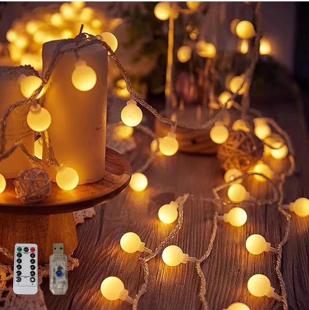 USB LED Crystal Ball Christmas String Lights Waterproof DIY Globe Fairy Lights Remote Control 8 Modes Room Garden Wedding Decor
USB LED Crystal Ball Christmas String Lights Waterproof DIY Globe Fairy Lights Remote Control 8 Modes Room Garden Wedding Decor