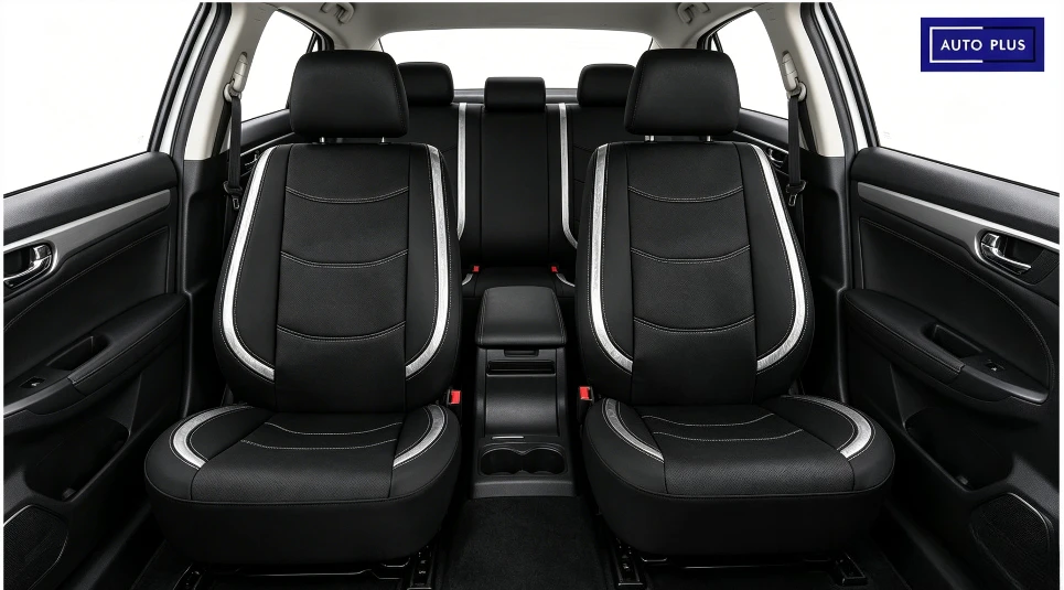 AUTO PLUS Artificial Leather Car Seat Covers With Bright PVC Sheet 3 Zipper Car Interior Seat Cushion Protector Accessories
AUTO PLUS Artificial Leather Car Seat Covers With Bright PVC Sheet 3 Zipper Car Interior Seat Cushion Protector Accessories