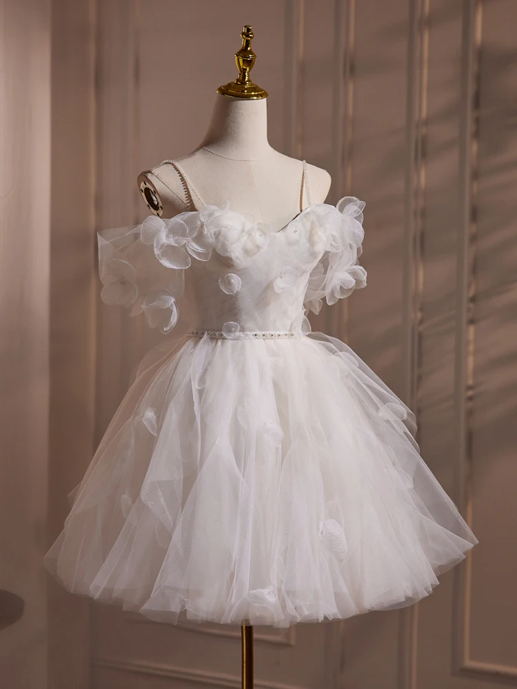 French Strap Elegant White Evening Dress Engagement on the Run Travel Short Wedding Birthday Banquet Niche
French Strap Elegant White Evening Dress Engagement on the Run Travel Short Wedding Birthday Banquet Niche