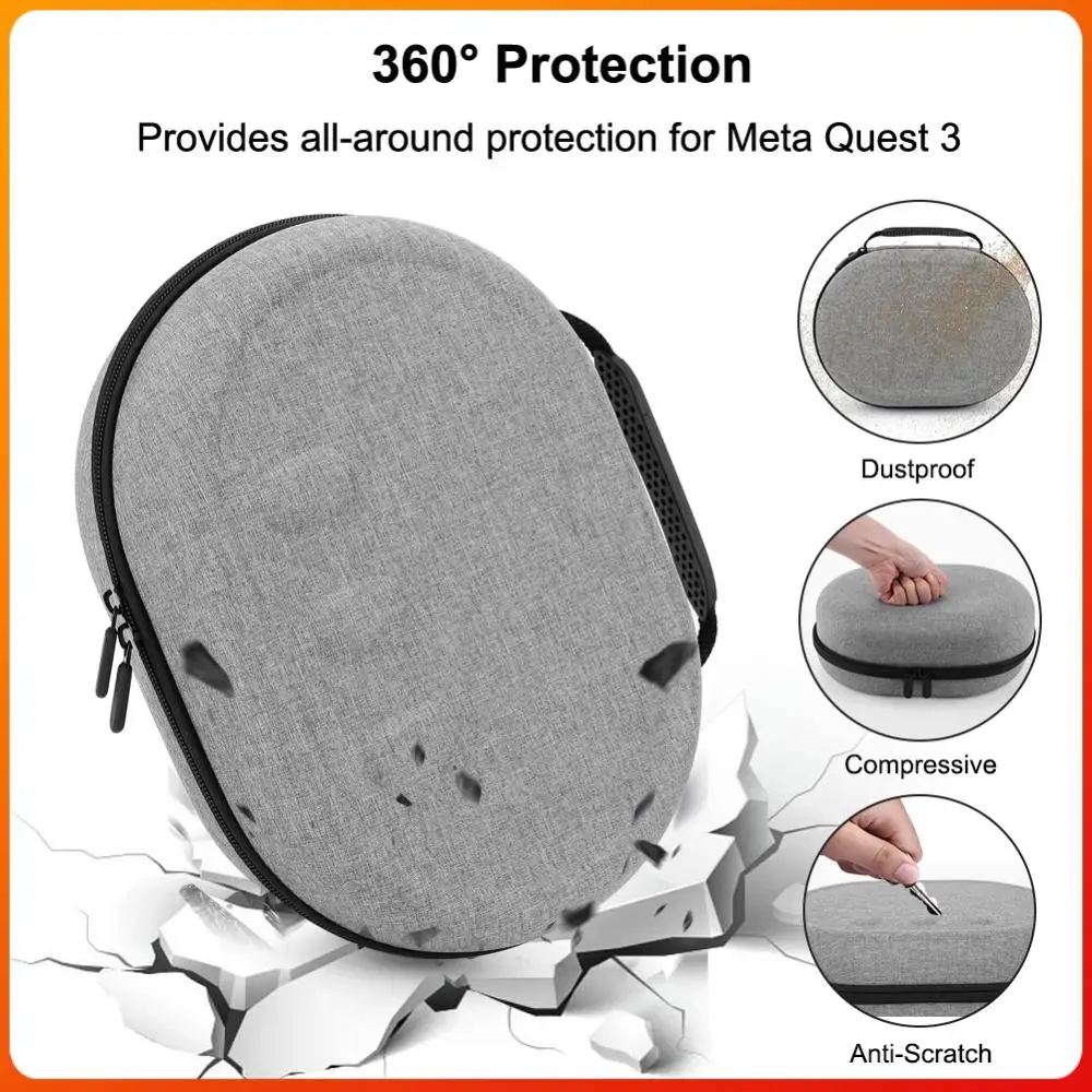 Carrying Case Bag Shockproof Portable Storage Bag Anti-Scratch Organizer Bag Partition with Mesh Bag for Meta Quest 3 Headset
Carrying Case Bag Shockproof Portable Storage Bag Anti-Scratch Organizer Bag Partition with Mesh Bag for Meta Quest 3 Headset