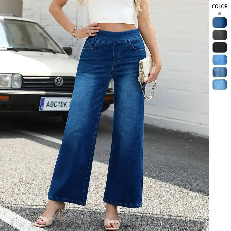 New Plus Size Denim Wide-Leg Pants For Women High Waist Slimming Multi-Pocket Straight Loose Cat Whiskers Casual Pants
New Plus Size Denim Wide-Leg Pants For Women High Waist Slimming Multi-Pocket Straight Loose Cat Whiskers Casual Pants