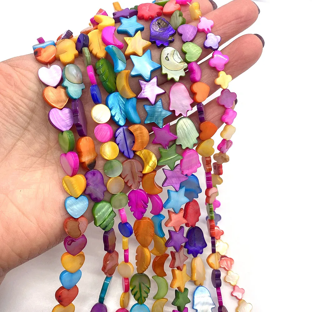 Natural Freshwater Shell Dyed Beads 8-15mm Colorfast Geometric Shell Beads Charm DIY Jewelry Bracelet Necklace Accessories
Natural Freshwater Shell Dyed Beads 8-15mm Colorfast Geometric Shell Beads Charm DIY Jewelry Bracelet Necklace Accessories
