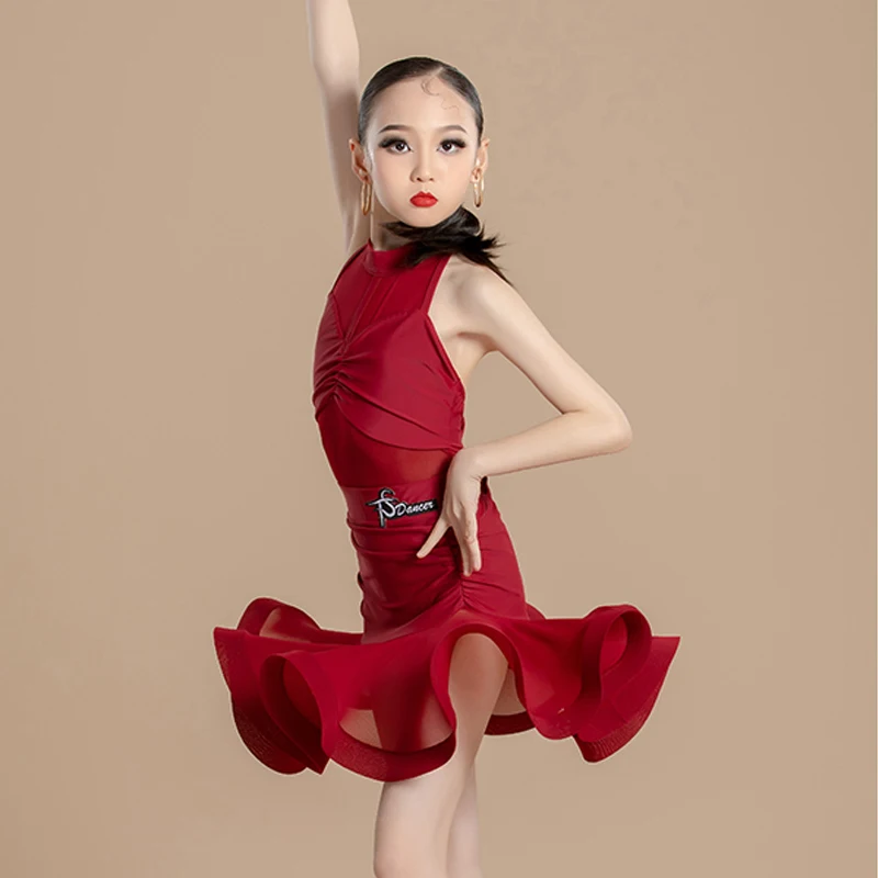 New model Children'S Ballroom Dance Costumes Girls Sleeveless Latin Dance Dress Red Latin Top Fishtail Skirt Training Clothes
New model Children'S Ballroom Dance Costumes Girls Sleeveless Latin Dance Dress Red Latin Top Fishtail Skirt Training Clothes