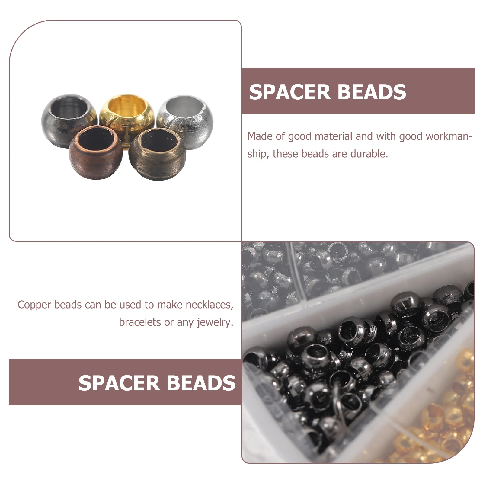 1 Box Large Hole Copper Spacer Beads Diy Jewelry Making Bracelet Necklace Craft Accessories Decorative Metal Loose Beads Charms
1 Box Large Hole Copper Spacer Beads Diy Jewelry Making Bracelet Necklace Craft Accessories Decorative Metal Loose Beads Charms