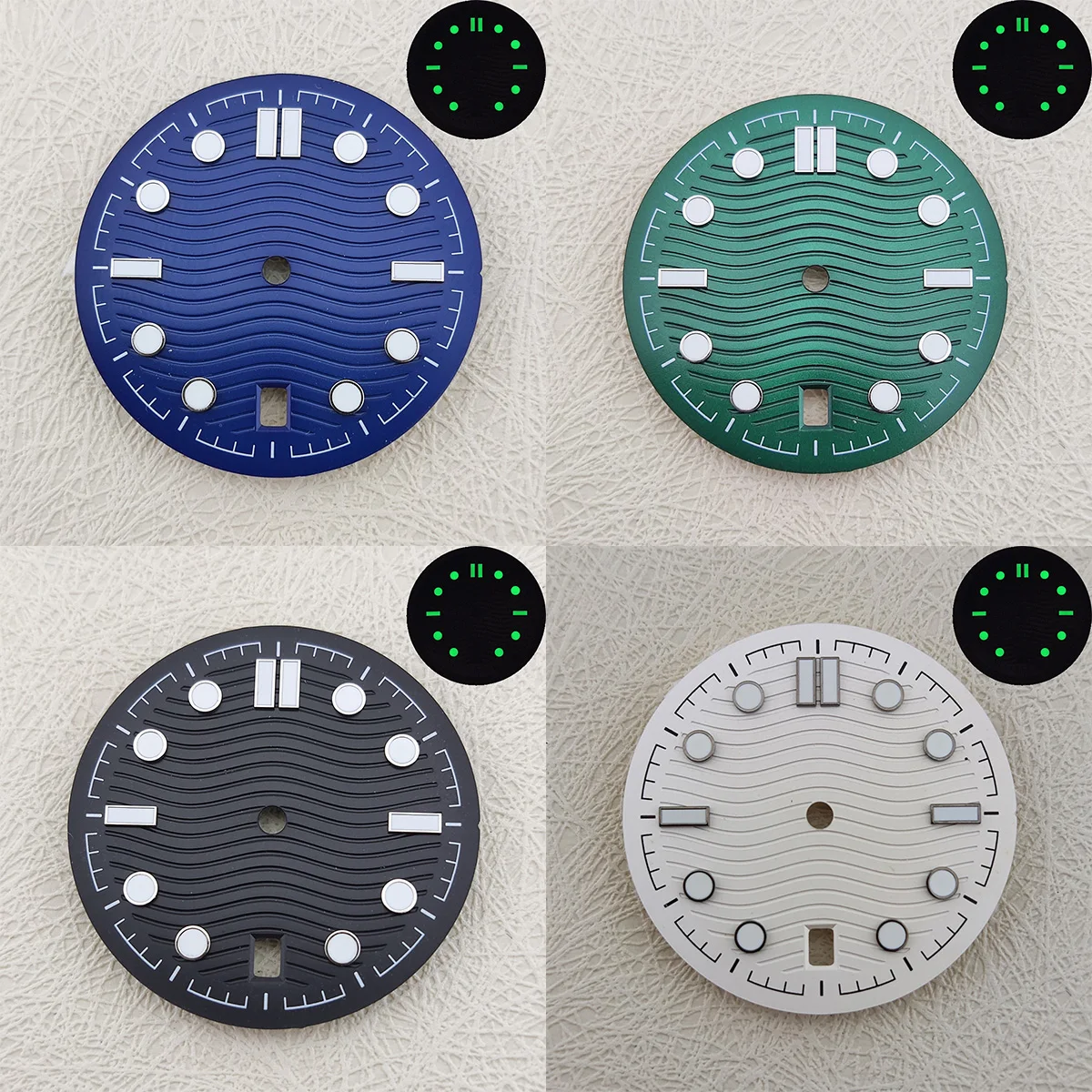 Циферблат 31,7 мм, циферблат часов NH35, 6-часовой циферблат с окошком даты, светящийся циферблат, подходит для механизма NH35/NH36
Циферблат 31,7 мм, циферблат часов NH35, 6-часовой циферблат с окошком даты, светящийся циферблат, подходит для механизма NH35/NH36