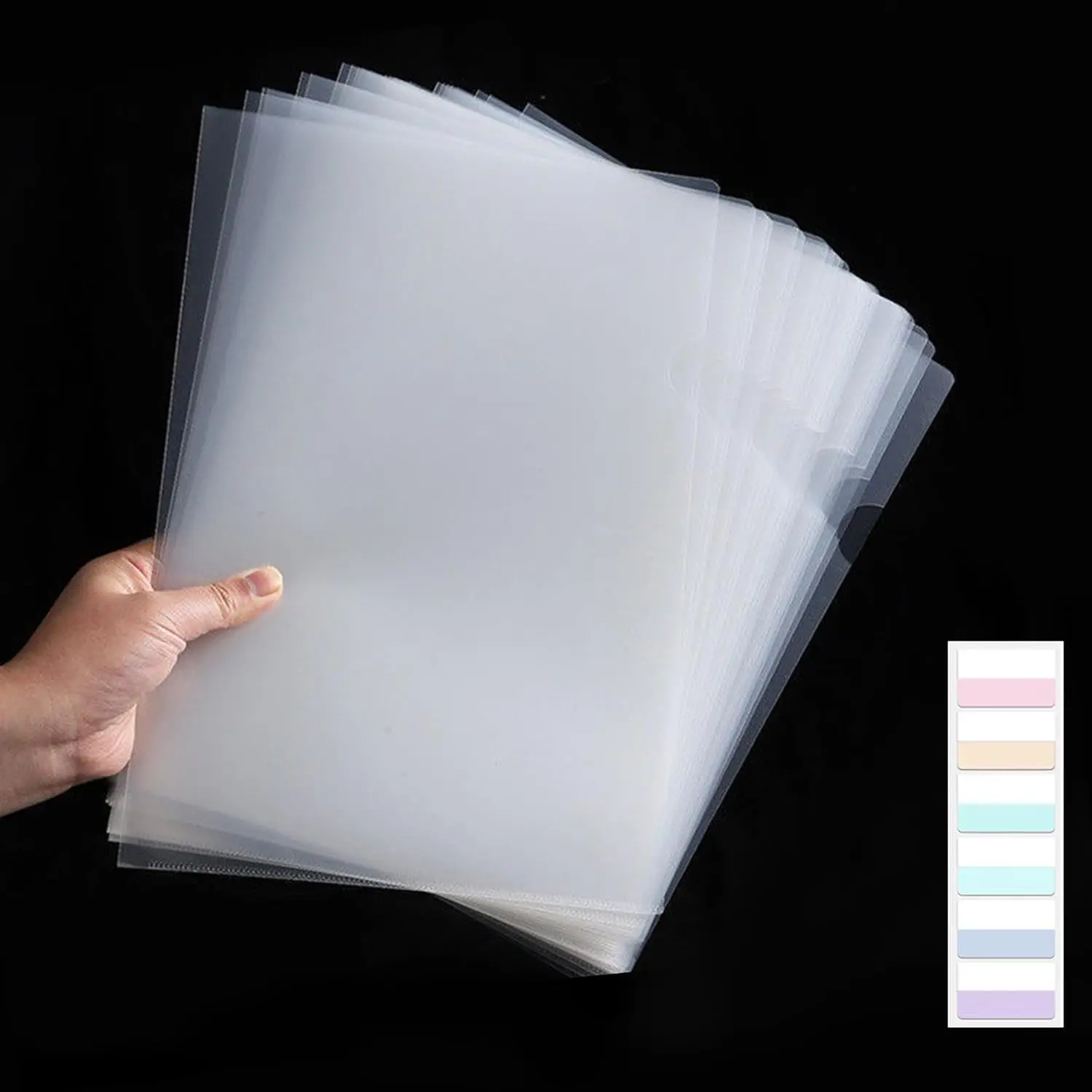 60 Pcs Heavy-Duty L-Shaped Document Folders, Clear Plastic Sleeves with 60 Tabs for Enhanced Durability, Holds US Letter
60 Pcs Heavy-Duty L-Shaped Document Folders, Clear Plastic Sleeves with 60 Tabs for Enhanced Durability, Holds US Letter