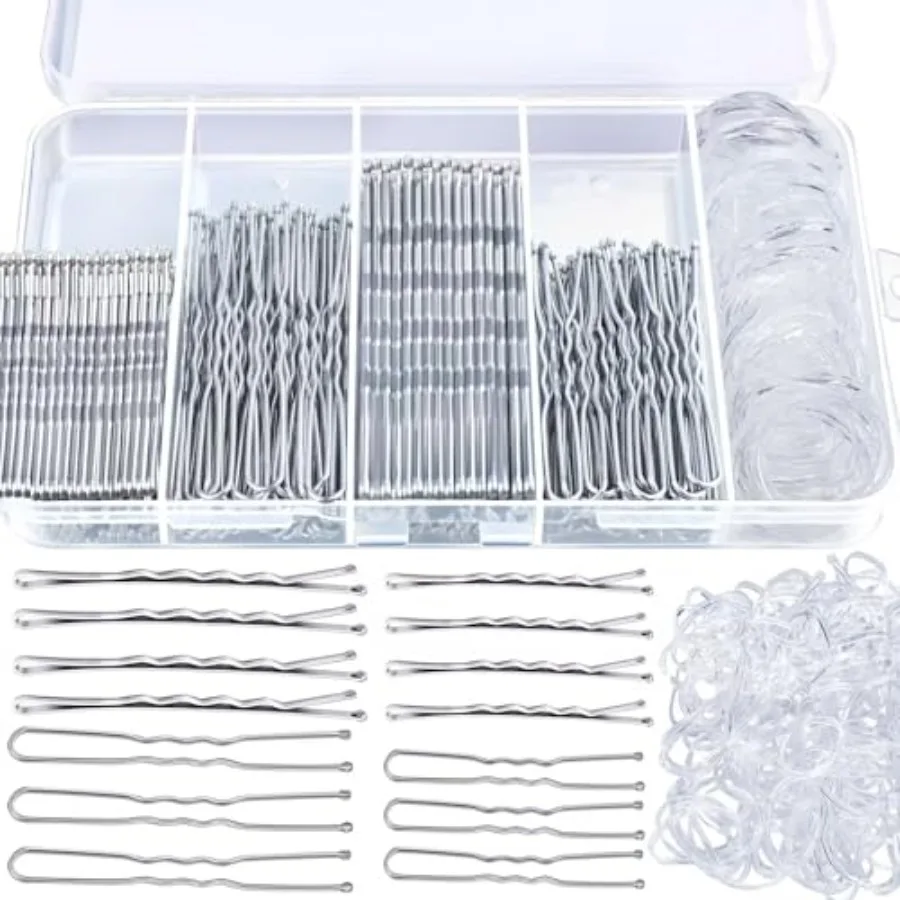 300pcs Silver Bobby Pins Hair Pins Kit, 100pcs Bobby Pins 100 Hair Pins for Women for Buns, 100pcs Hair Bands, 2" 2.36", Silver
300pcs Silver Bobby Pins Hair Pins Kit, 100pcs Bobby Pins 100 Hair Pins for Women for Buns, 100pcs Hair Bands, 2" 2.36", Silver