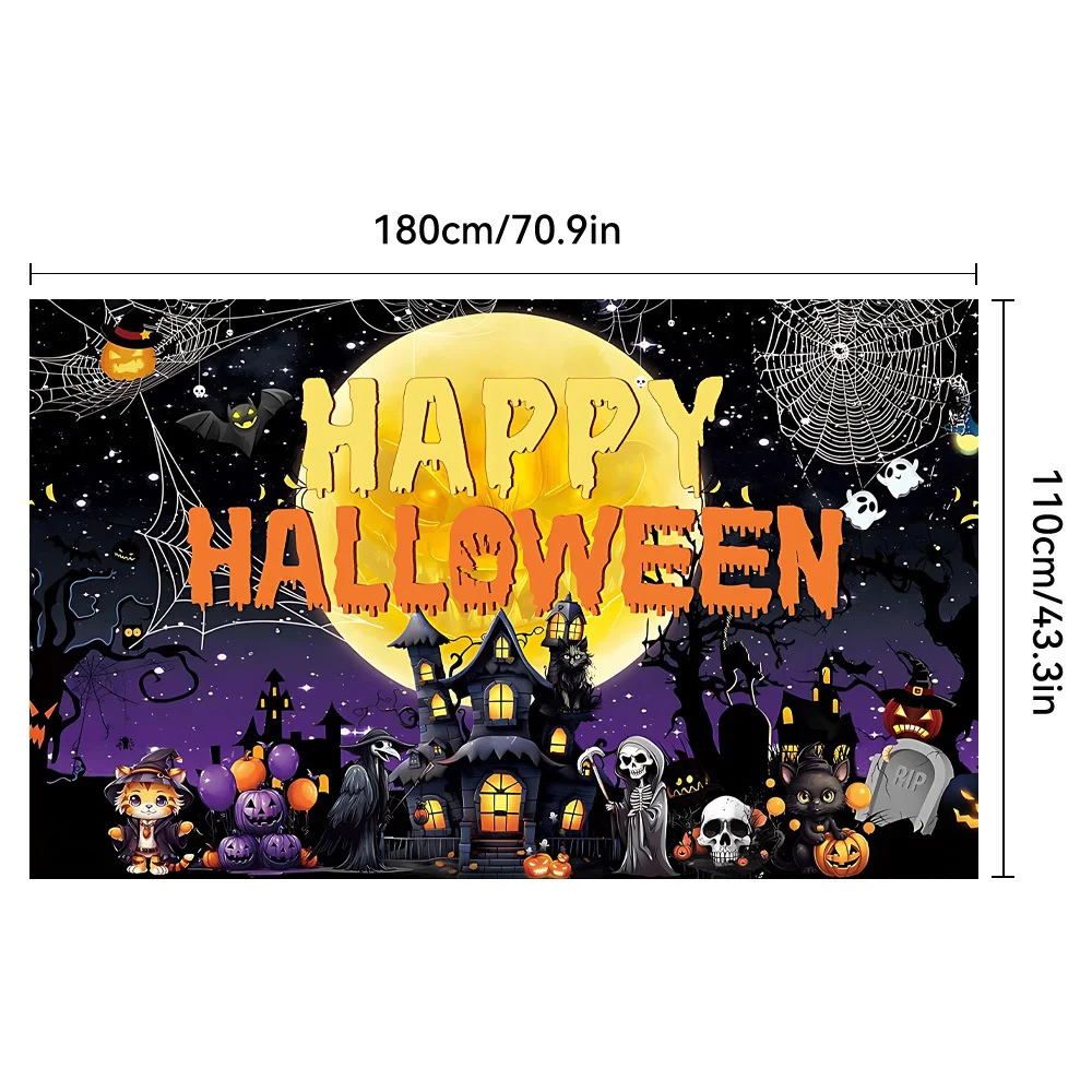 Large 2D Flat Banner Halloween Theme Decoration Large Canvas Background Cloth Banner Halloween Horror Castle Moon Pumpkin Witch
Large 2D Flat Banner Halloween Theme Decoration Large Canvas Background Cloth Banner Halloween Horror Castle Moon Pumpkin Witch