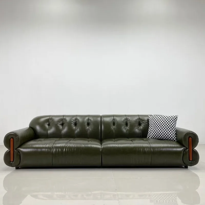 Minimal oil wax leather antique sofa straight row European retro small apartment first layer cowhide microfiber leather sofa
Minimal oil wax leather antique sofa straight row European retro small apartment first layer cowhide microfiber leather sofa