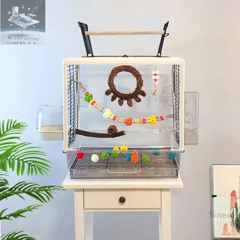 Deluxe parrot bird cage Large peony tiger skin Xuanfeng special interactive parrot cage Large transparent ornamental bird cage 
Deluxe parrot bird cage Large peony tiger skin Xuanfeng special interactive parrot cage Large transparent ornamental bird cage