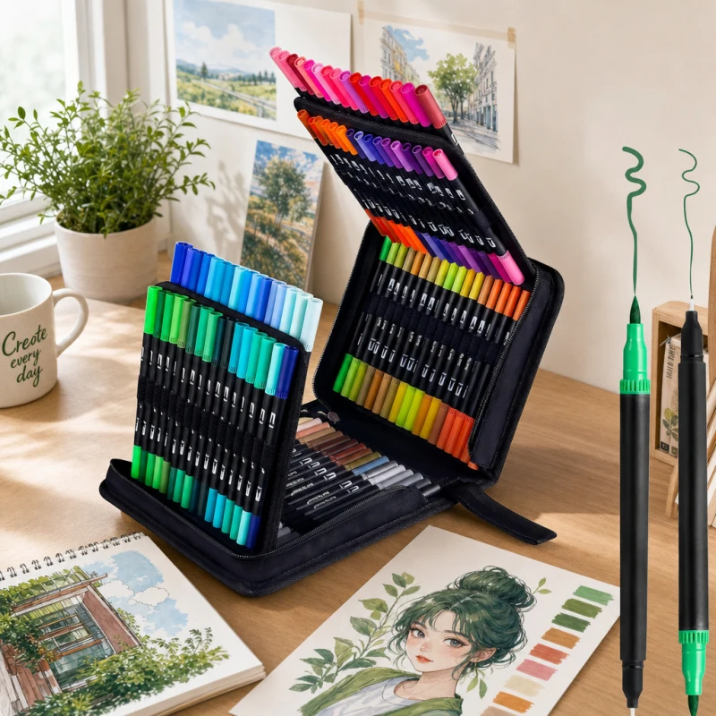 36-120 Colors Brush Tip Markers Art markers, Dual Tip Brush Pens Coloring Markers for Coloring Book, Brush Pens for letterin
36-120 Colors Brush Tip Markers Art markers, Dual Tip Brush Pens Coloring Markers for Coloring Book, Brush Pens for letterin