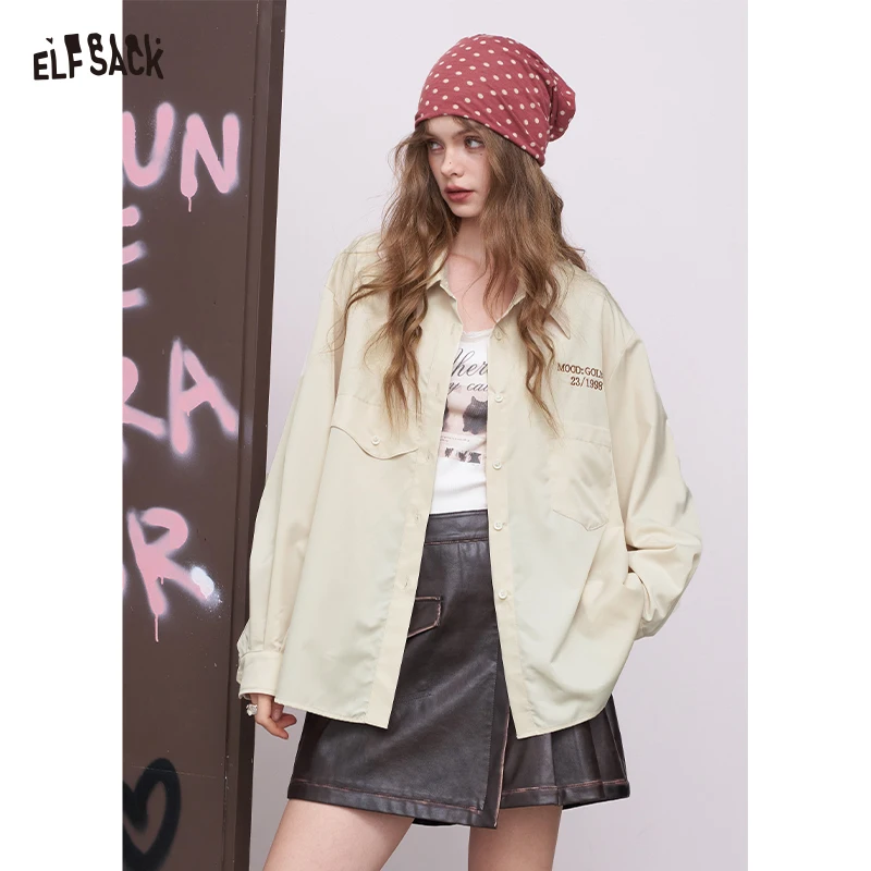 ELFSACK 2025 Autumn New Arrival Casual Loose Solid Letter Print Full Sleeve Shirt For Woman
ELFSACK 2025 Autumn New Arrival Casual Loose Solid Letter Print Full Sleeve Shirt For Woman
