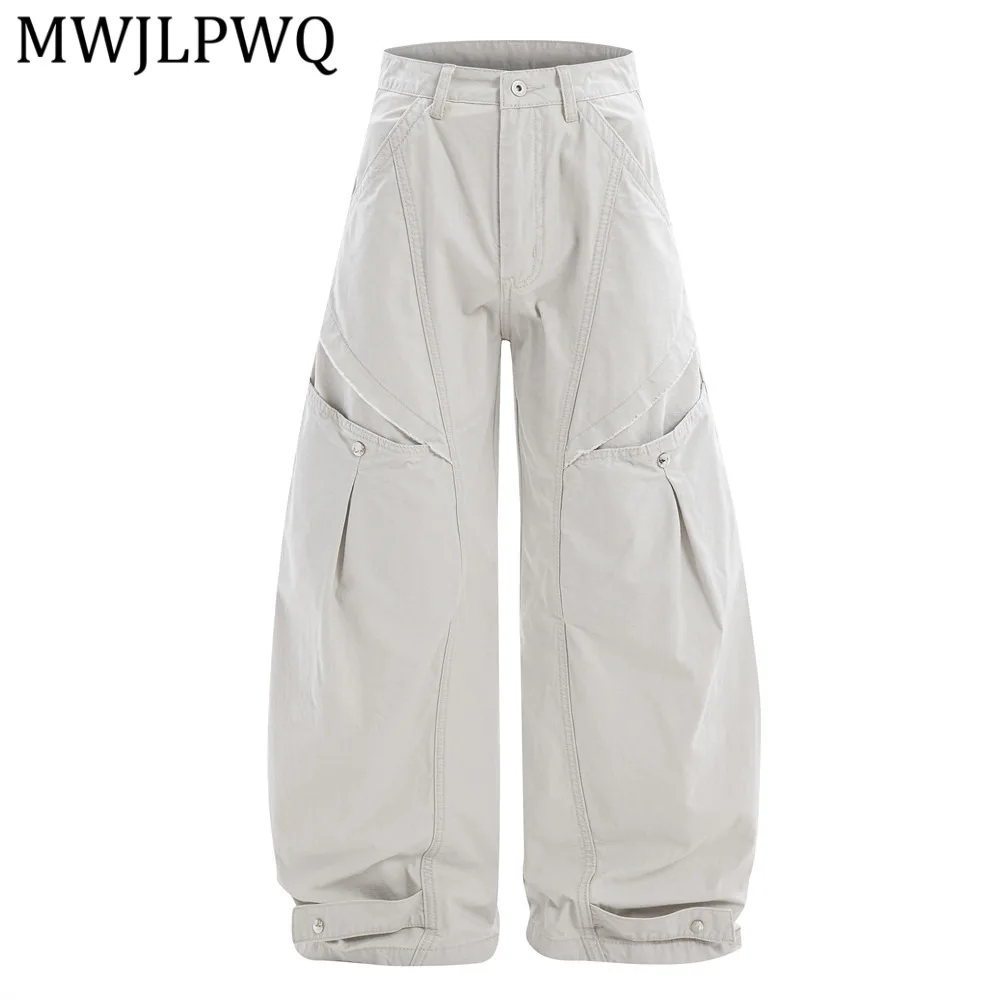 MWJLPWQ Design Sense High Street Machete Silhouette Cargo Men's Vibe Trend Frayed Edge Large Pocket Loose Wide-Leg Pants 6677
MWJLPWQ Design Sense High Street Machete Silhouette Cargo Men's Vibe Trend Frayed Edge Large Pocket Loose Wide-Leg Pants 6677