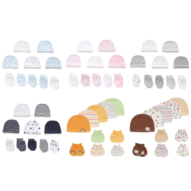Baby Hospital Hat and Gloves Set Cotton Winter Caps Gloves No Scratch Set for Toddler Newborn Unisex Baby Essential
Baby Hospital Hat and Gloves Set Cotton Winter Caps Gloves No Scratch Set for Toddler Newborn Unisex Baby Essential