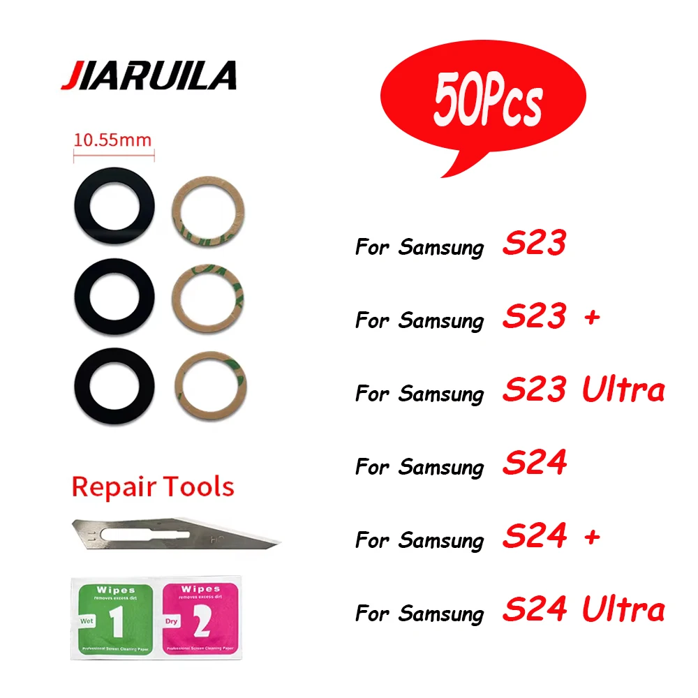 50Pcs,For Samsung S24 S23 Plus Ultra Fe Rear Back Camera Glass Lens Ring Bezel Cover With Adhesive Sticker
50Pcs,For Samsung S24 S23 Plus Ultra Fe Rear Back Camera Glass Lens Ring Bezel Cover With Adhesive Sticker