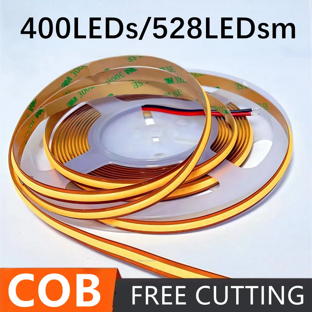 8mm PCB COB LED Light Strip Free Cut 12V 24V With 2PIN Wire DC Plug 400/528 LEDs/m 3000k 4000k 6000k Flex Lamp 0.5m 1m 5m 10m
8mm PCB COB LED Light Strip Free Cut 12V 24V With 2PIN Wire DC Plug 400/528 LEDs/m 3000k 4000k 6000k Flex Lamp 0.5m 1m 5m 10m