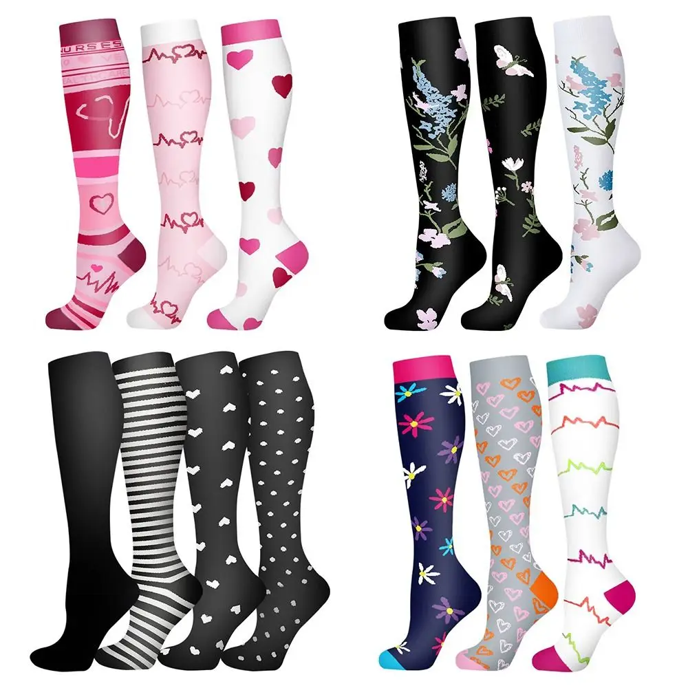 3 Pairs Elastic Compression Socks Breathable Soft Compress Stretch Stockings Sun Protection Riding Long Socks for Outdoor Sports
3 Pairs Elastic Compression Socks Breathable Soft Compress Stretch Stockings Sun Protection Riding Long Socks for Outdoor Sports