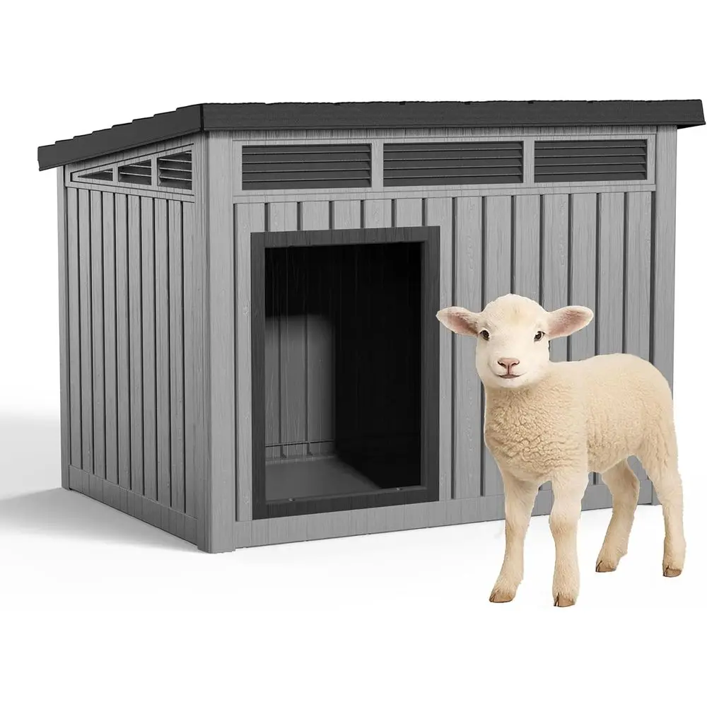 Outdoor Dog and Goat House - All-Weather Dog House Outdoor, Durable Dog Kennel Outside or Backyard
Outdoor Dog and Goat House - All-Weather Dog House Outdoor, Durable Dog Kennel Outside or Backyard