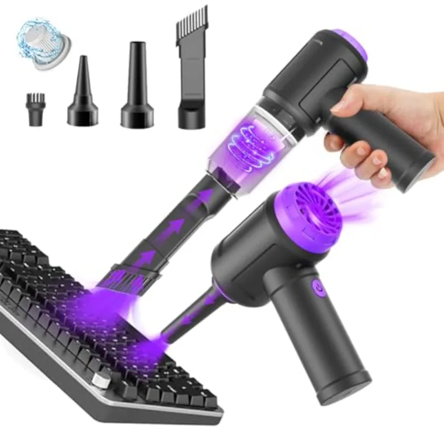 14500 Pa Computer Vacuum Cleaner Mini and 110000RPM Compred Air Duster for Keyboard Cleaning Cordl Canned Air Powerful Energy E
14500 Pa Computer Vacuum Cleaner Mini and 110000RPM Compred Air Duster for Keyboard Cleaning Cordl Canned Air Powerful Energy E