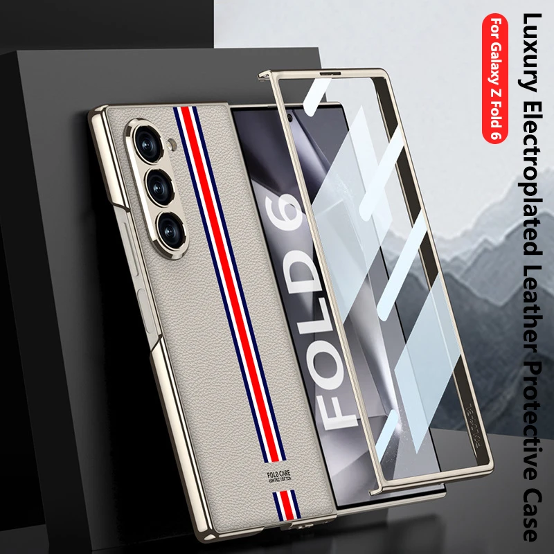 For Samsung Galaxy Z Fold 6 Case Shell Film Integrated Luxury Electroplating Leather Shockproof Hard Cover For Galaxy Z Fold 6
For Samsung Galaxy Z Fold 6 Case Shell Film Integrated Luxury Electroplating Leather Shockproof Hard Cover For Galaxy Z Fold 6
