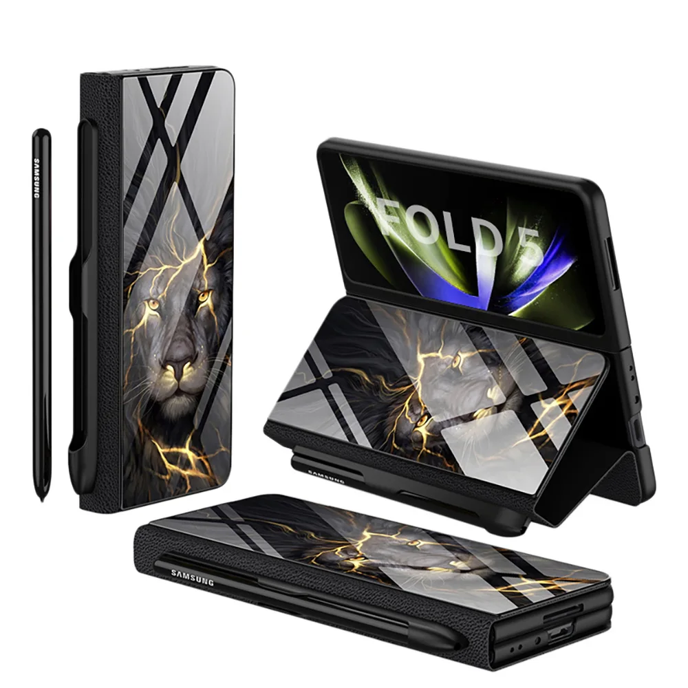 Phone Protective Case for Samsung Galaxy Z Fold 5 Leather Wallet Shockproof Cover Stylus Pen Slot Case with HD Screen Protector
Phone Protective Case for Samsung Galaxy Z Fold 5 Leather Wallet Shockproof Cover Stylus Pen Slot Case with HD Screen Protector