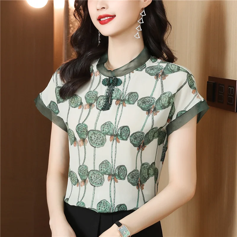 Новый летний винтажный костюм Cheongsam Tang с принтом, тонкая шифоновая блузка с короткими рукавами, женский дизайн, топ Sense
Новый летний винтажный костюм Cheongsam Tang с принтом, тонкая шифоновая блузка с короткими рукавами, женский дизайн, топ Sense