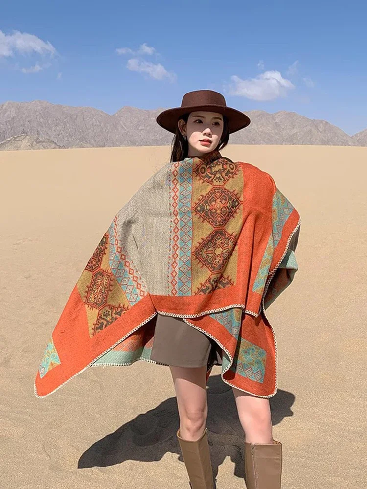 GypsyLady Bohemian Floral Knitted Cloaks Capes Vintage Auturm Winter Warm Women Ethnic Ladies Holiday Cloak Poncho Outwear New
GypsyLady Bohemian Floral Knitted Cloaks Capes Vintage Auturm Winter Warm Women Ethnic Ladies Holiday Cloak Poncho Outwear New