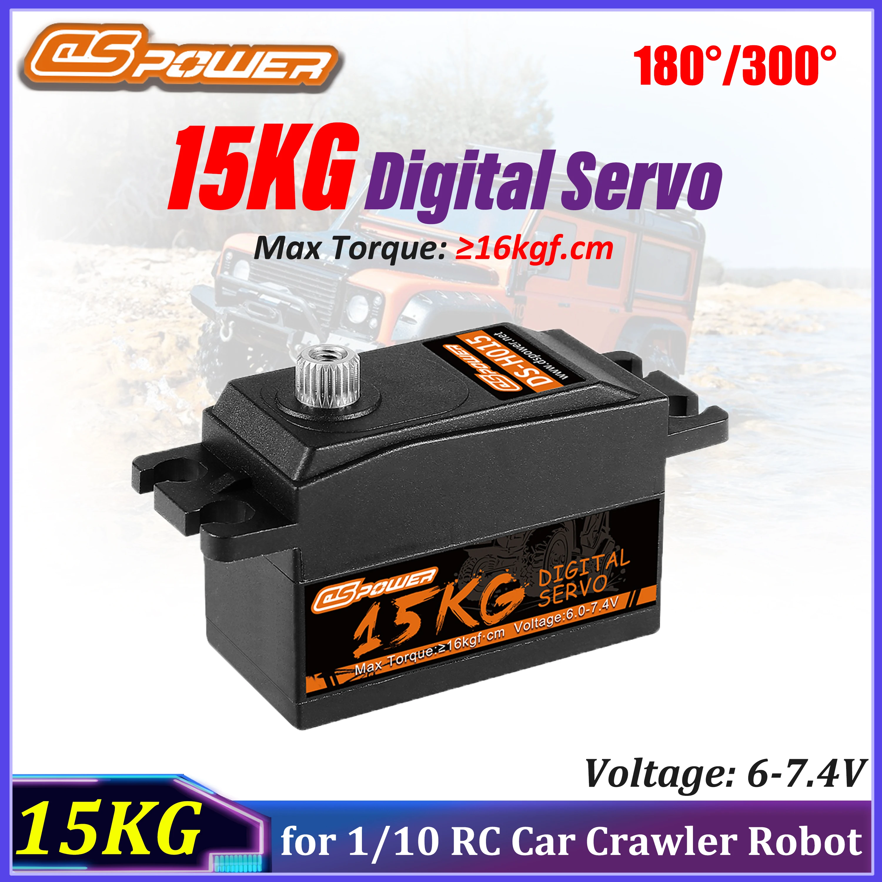 DSpower 15KG Low Profile Digital Servo High Troque Metal Gear Servos 180°/300° for 1/8 1/10 RC Helicopter Aircraft Car Wltoys MN
DSpower 15KG Low Profile Digital Servo High Troque Metal Gear Servos 180°/300° for 1/8 1/10 RC Helicopter Aircraft Car Wltoys MN