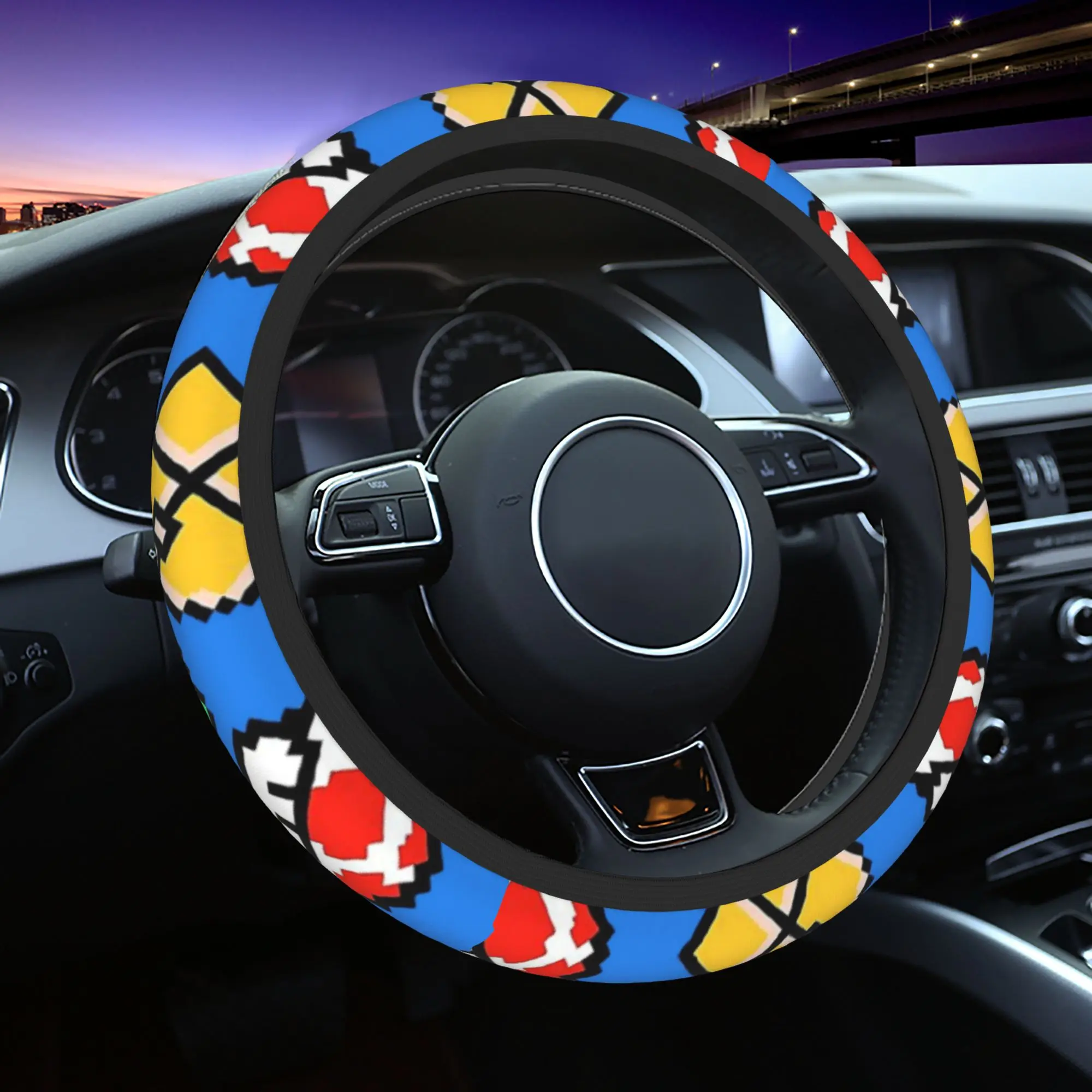 Vintage Video Game Car Steering Wheel Cover 38cm Non-slip Super Marios Mushroom Steering Wheel Protective Cover Car Accessories
Vintage Video Game Car Steering Wheel Cover 38cm Non-slip Super Marios Mushroom Steering Wheel Protective Cover Car Accessories