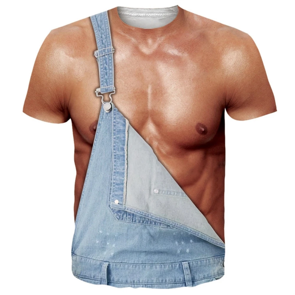 Funny Muscle Chest Hair Men's T-Shirt Realistic Printed Summer Short-Sleeve Cosplay Costume Tees Fashion Creative Men's Clothing
Funny Muscle Chest Hair Men's T-Shirt Realistic Printed Summer Short-Sleeve Cosplay Costume Tees Fashion Creative Men's Clothing