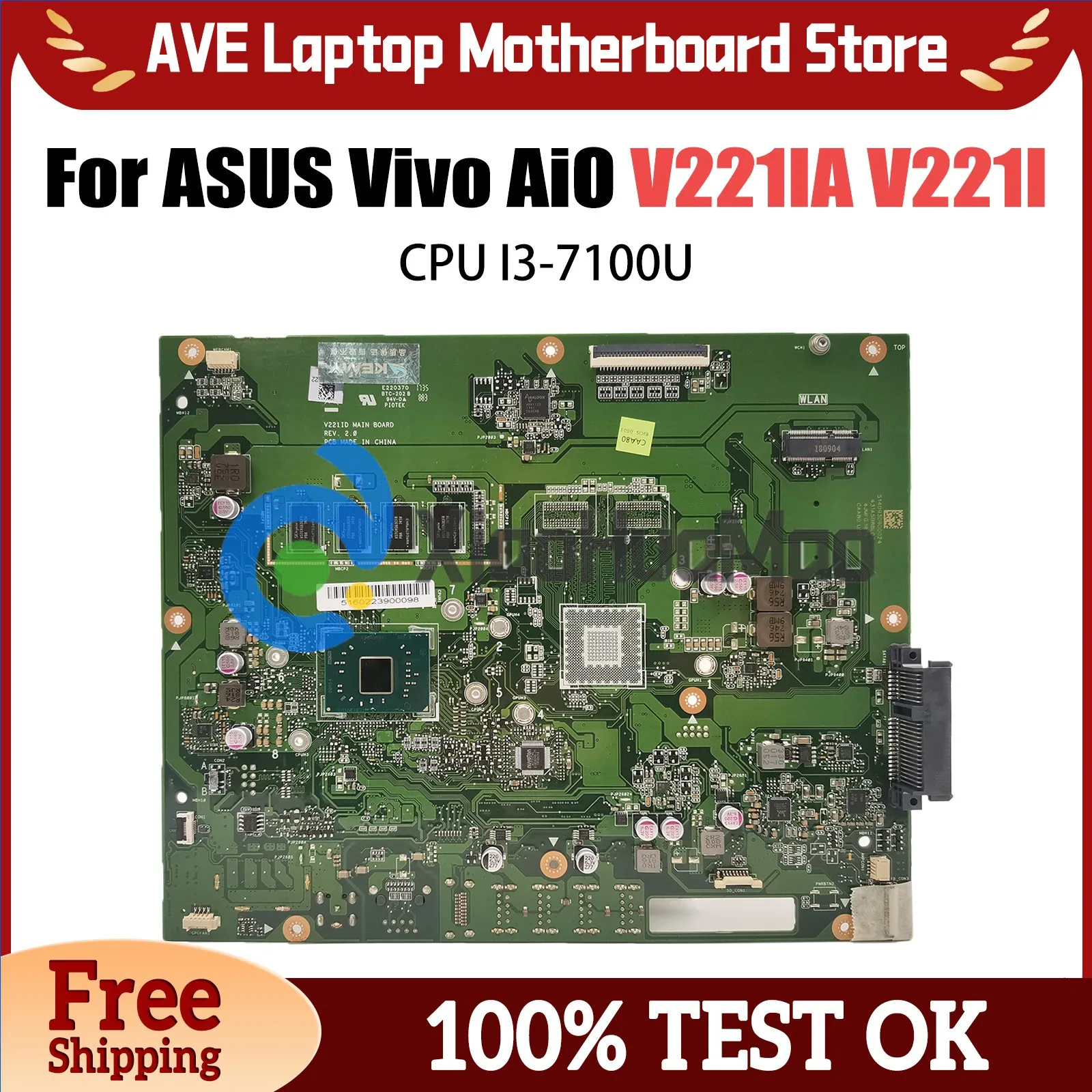 V221I Mainboard For ASUS Vivo AiO V221IA All-in-one Laptop Motherboard With I3-7100U CPU
V221I Mainboard For ASUS Vivo AiO V221IA All-in-one Laptop Motherboard With I3-7100U CPU