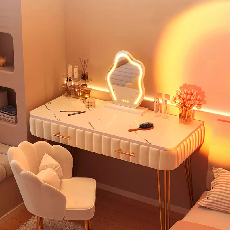 With Mirror And Lights Makeup Table Wooden Vanity Chair Luxury Dressing Table Manicure Table Women Penteadeira Room Furniture
With Mirror And Lights Makeup Table Wooden Vanity Chair Luxury Dressing Table Manicure Table Women Penteadeira Room Furniture