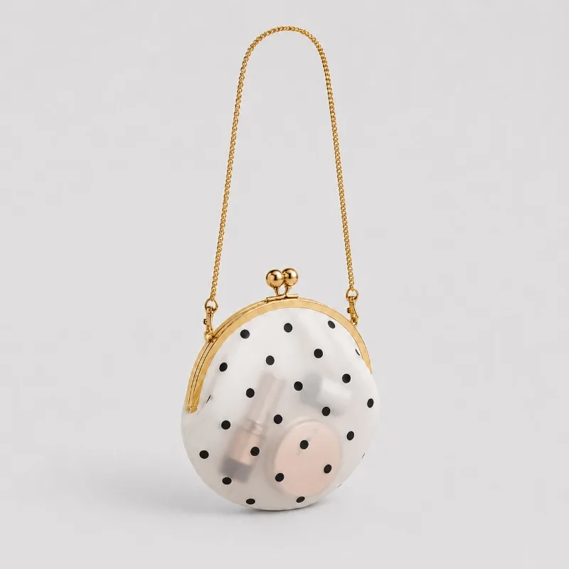 Summer Dots Kisslock Clasp Clip Bag Waterproof Transparent PVC Shoulder Bag Designer Handbags Purses Chain Strap Underarm Bag
Summer Dots Kisslock Clasp Clip Bag Waterproof Transparent PVC Shoulder Bag Designer Handbags Purses Chain Strap Underarm Bag