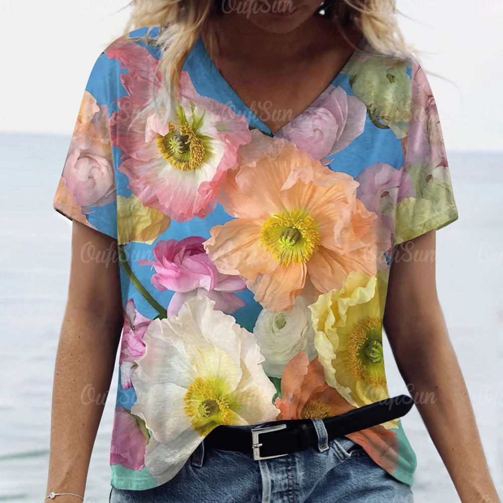 2024 Top Women Floral Printed Women's T-Shirt Oversized T-Shirt Summer Women Clothing Cheap Short Sleeve Female Shirt Fashion
2024 Top Women Floral Printed Women's T-Shirt Oversized T-Shirt Summer Women Clothing Cheap Short Sleeve Female Shirt Fashion