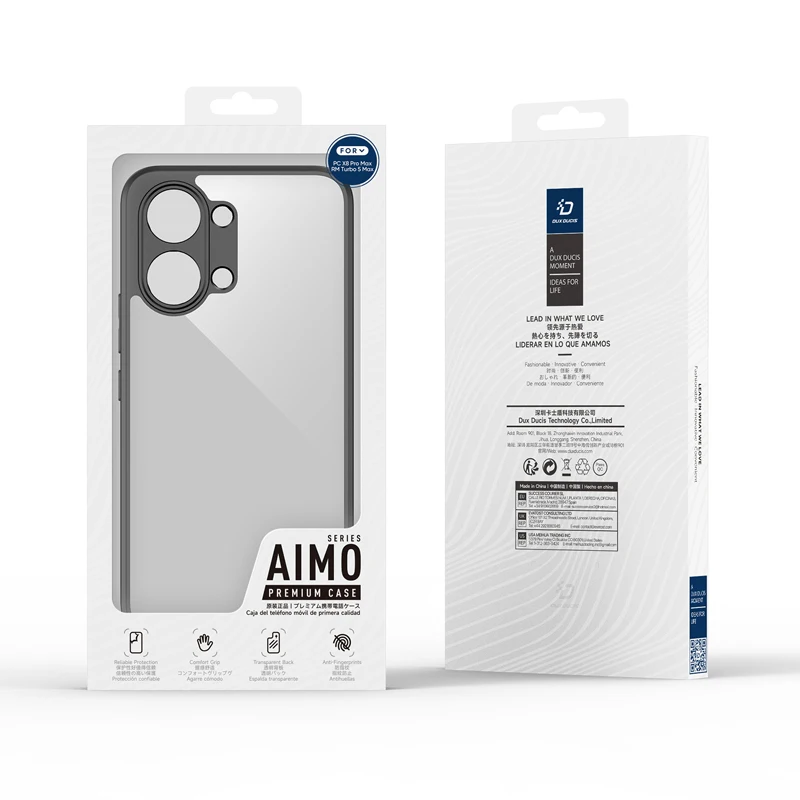 Чехол DUX DUCIS Aimo Series для Xiaomi POCO X8 Pro Max, противоударный, с защитой от отпечатков пальцев, прозрачный, из PC+TPU, для POCO X8 Pro
Чехол DUX DUCIS Aimo Series для Xiaomi POCO X8 Pro Max, противоударный, с защитой от отпечатков пальцев, прозрачный, из PC+TPU, для POCO X8 Pro