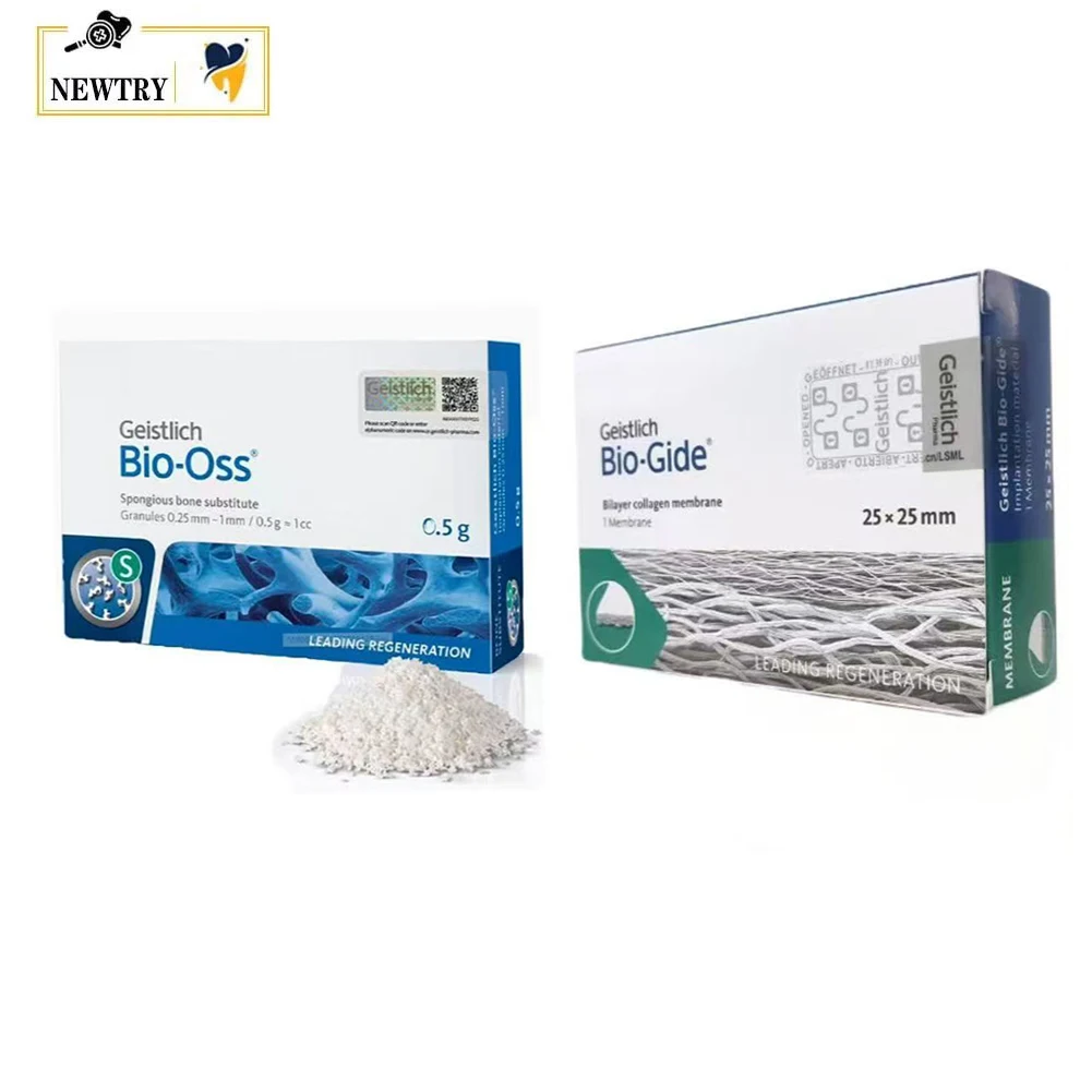 Geistlich Bio-Oss Bone Graft Powder Tooth Repair Collagen Bio-Gide Resorbable Biological Membrane Dental Restorative Periosteum
Geistlich Bio-Oss Bone Graft Powder Tooth Repair Collagen Bio-Gide Resorbable Biological Membrane Dental Restorative Periosteum