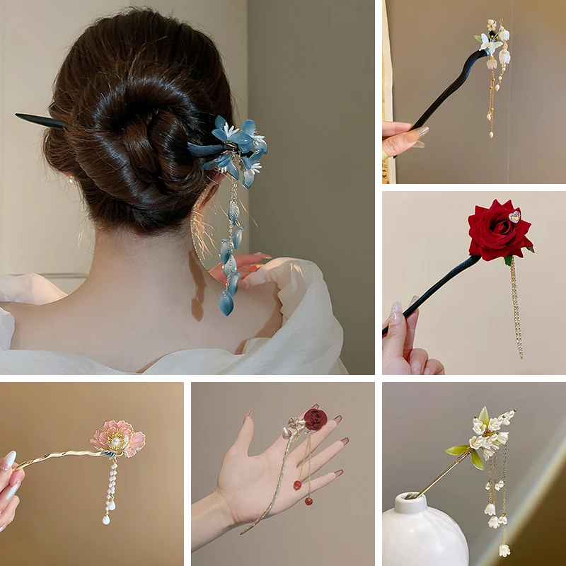 1/2 Pcs Flower Long Fringe Neo-chinese Style Hair Sticks for Women Retro Temperament Hairpins Fashion Exquisite Accessories Sets
1/2 Pcs Flower Long Fringe Neo-chinese Style Hair Sticks for Women Retro Temperament Hairpins Fashion Exquisite Accessories Sets