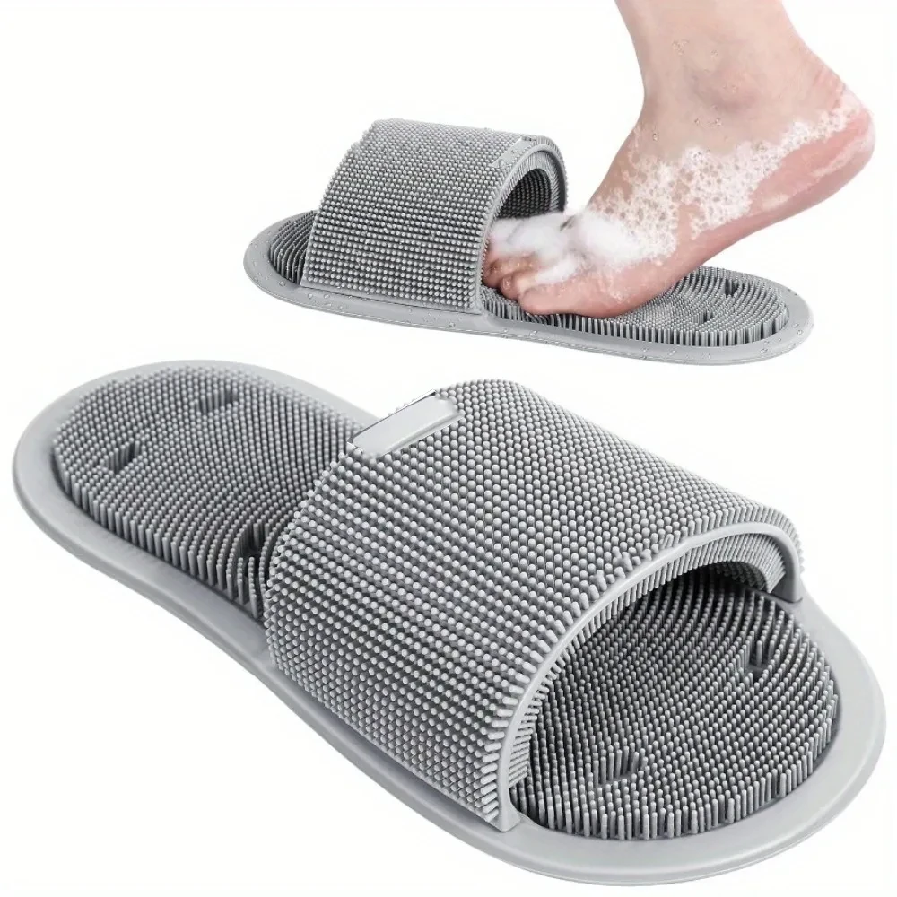 Silicone Foot Scrubber Brush Slippers Shower Foot Massager Cleaner Bath Exfoliating Spa Remove Dead Skin Non-slip Bathroom Tool
Silicone Foot Scrubber Brush Slippers Shower Foot Massager Cleaner Bath Exfoliating Spa Remove Dead Skin Non-slip Bathroom Tool