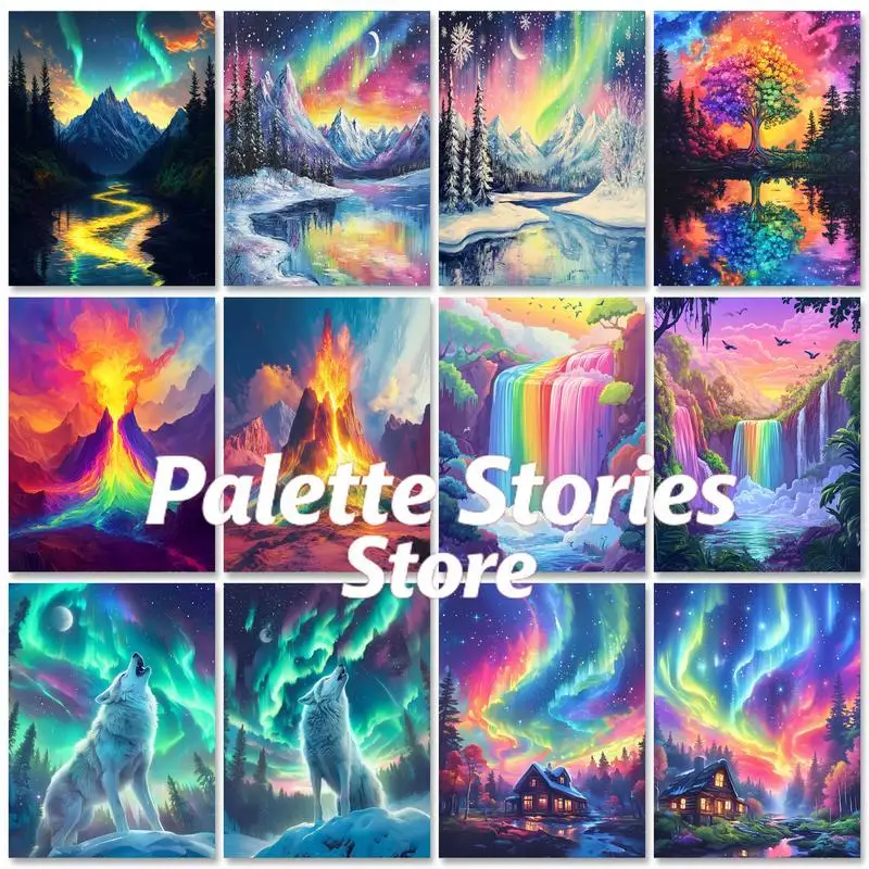 1PCS frameless Painting By Numbers For Adults Diy Kits Handpainted On Canvas Aurora Scenery Picture Coloring By Number Craft
1PCS frameless Painting By Numbers For Adults Diy Kits Handpainted On Canvas Aurora Scenery Picture Coloring By Number Craft