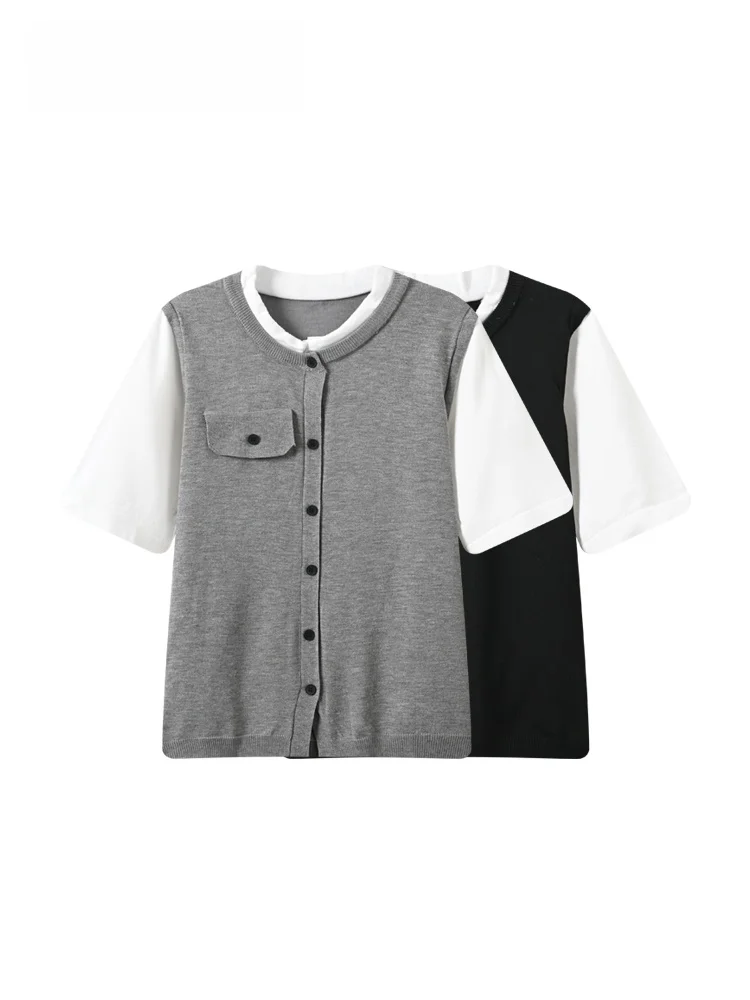 Fashionable Short Sleeve T-Shirt for Women plus Size Summer New Style Patchwork Slimming Trendy Top College Style Casual Wear
Fashionable Short Sleeve T-Shirt for Women plus Size Summer New Style Patchwork Slimming Trendy Top College Style Casual Wear